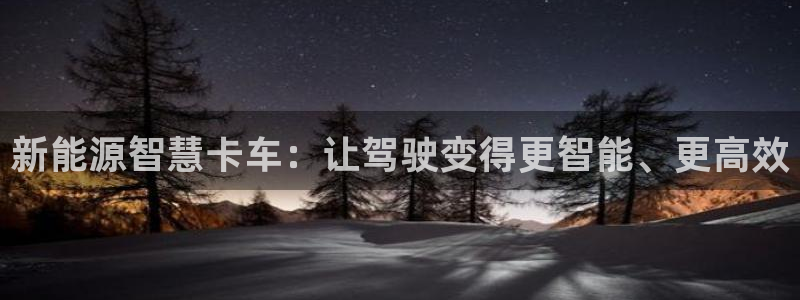 新宝gg挣钱:新能源智慧卡车:让驾驶变得更智能、更高效