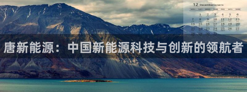 新宝gg主管:唐新能源:中国新能源科技与创新的领航者