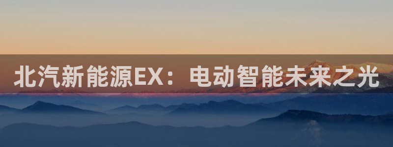 新宝gg样：北汽新能源EX：电动智能未来