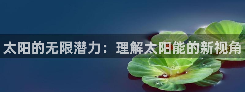 新宝gg 内部 8：太阳的无限潜力：理解